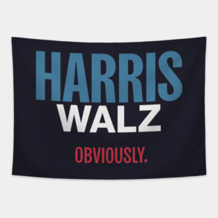 Harris Walz 2024 Obviously Tapestry