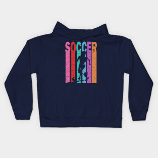 Soccer - Football - Retro Typographic Design Kids Hoodie