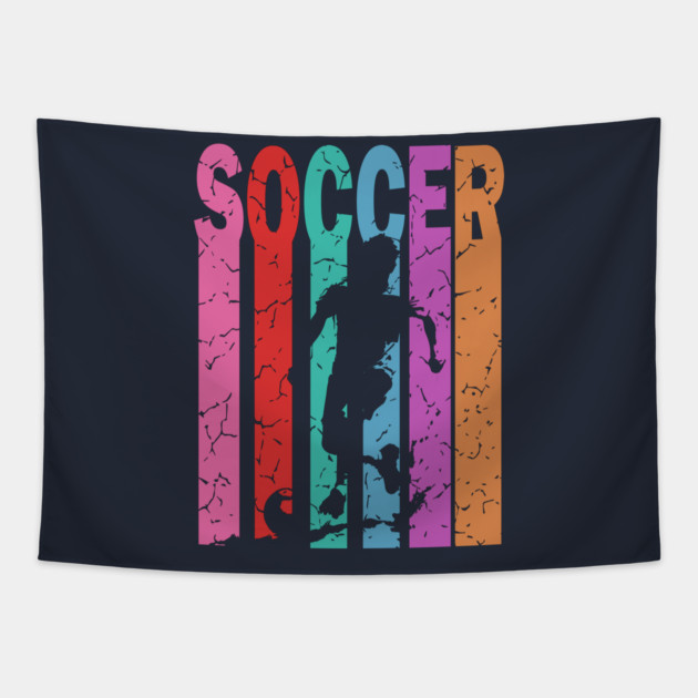 Soccer - Football - Retro Typographic Design Tapestry by TuncGK