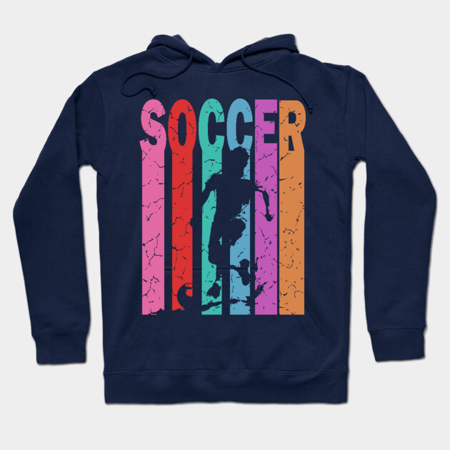 Soccer - Football - Retro Typographic Design Hoodie by TuncGK