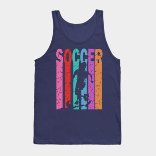 Soccer - Football - Retro Typographic Design Tank Top