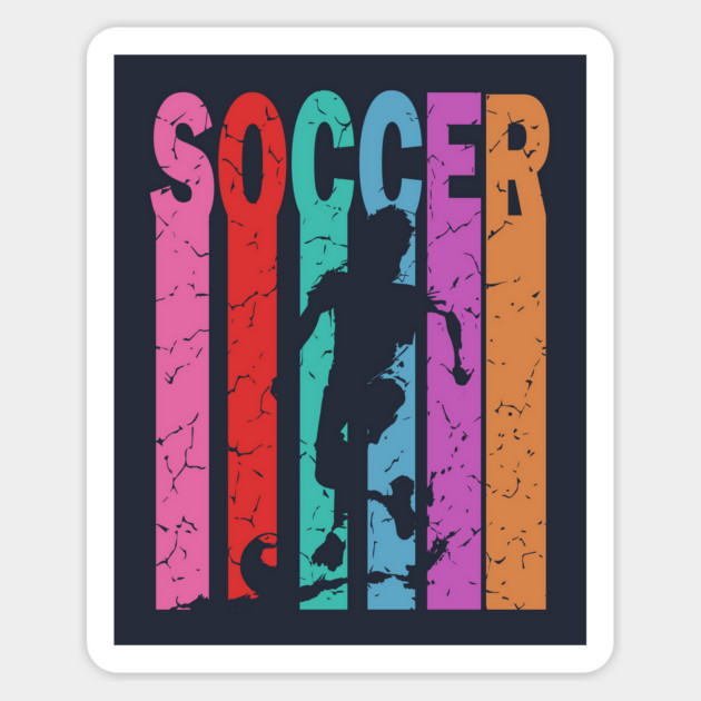 Soccer - Football - Retro Typographic Design Magnet by TuncGK