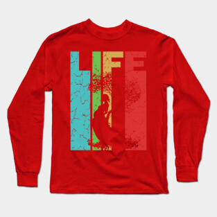 Life - Miracle Everywhere All the Time - Retro Typographic Design Long Sleeve T-Shirt