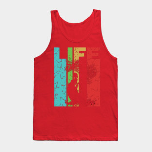 Life - Miracle Everywhere All the Time - Retro Typographic Design Tank Top