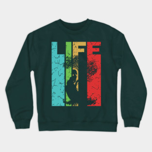 Life - Miracle Everywhere All the Time - Retro Typographic Design Crewneck Sweatshirt