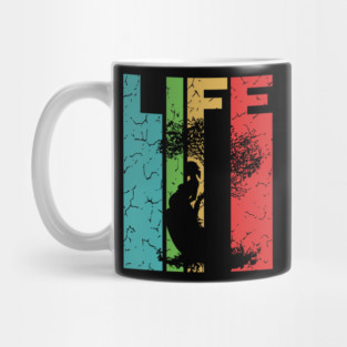 Life - Miracle Everywhere All the Time - Retro Typographic Design Mug
