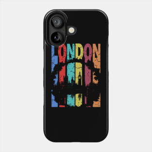 London - The Smoke City of England - Retro Typographic Design Phone Case