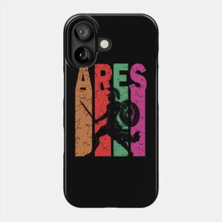 Ares - The God of War - Retro Typographic Design Phone Case