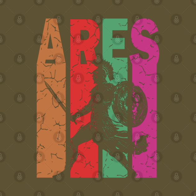 Ares - The God of War - Retro Typographic Design by TuncGK