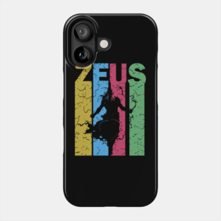 Zeus - The God of Thunder - Retro Typographic Design Phone Case