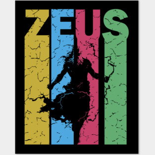 Zeus - The God of Thunder - Retro Typographic Design Posters and Art