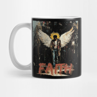 George Michael Art | Angel Wings | Faith | 80's Retro Music Mug