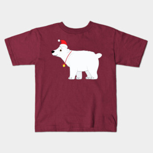 Cute Polar Bear at Christmas Kids T-Shirt