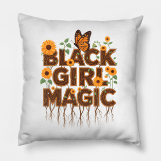 Black Girl Magic - Sunflowers Pillow