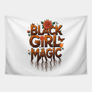 Black Girl Magic - Floral Tapestry