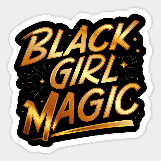 Black Girl Magic - Gold Magnet by UrbanLifeApparel