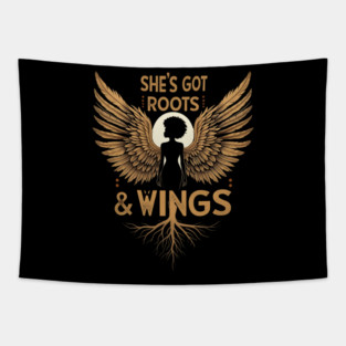 She's Got Roots And Wings Tapestry