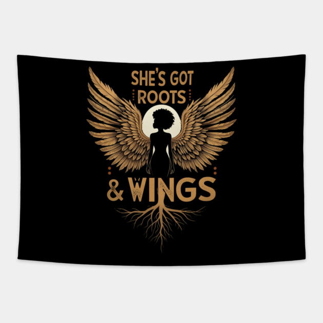 She's Got Roots And Wings Tapestry by UrbanLifeApparel