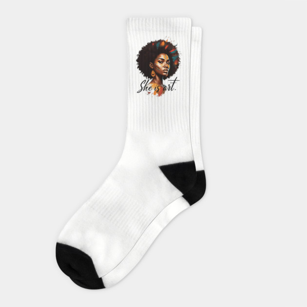 She is Art Socks by UrbanLifeApparel