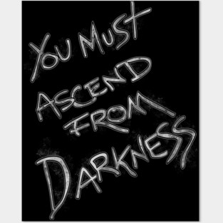 Ascend from Darkness – Nacht Der Untoten Chalk Quote Nostalgia Posters and Art