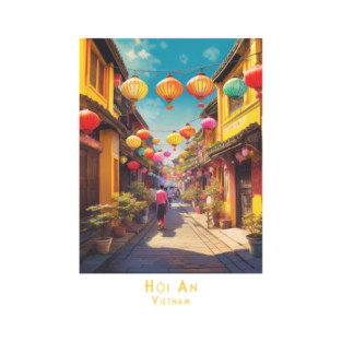 Retro Vintage Lantern Festival in Hoi An Vietnam T-Shirt