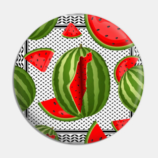 Watermelon Palestine Map Slice Pin