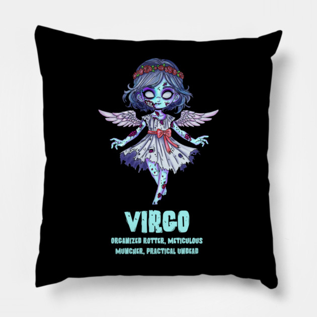 Virgo Zombie Pillow by H. R. Sinclair