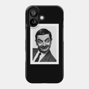 Mr bean black and white tshirt Phone Case