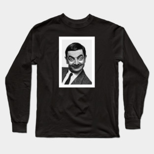 Mr bean black and white tshirt Long Sleeve T-Shirt