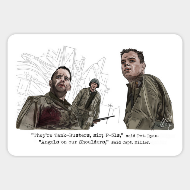 Saving Private Ryan: Angels on our Shoulders Magnet by 51Deesigns
