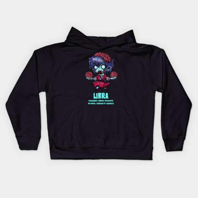 Libra Zombie Kids Hoodie by H. R. Sinclair
