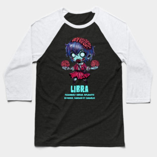 Libra Zombie Baseball T-Shirt
