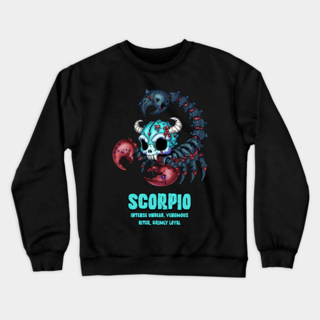 Scorpio Zombie Crewneck Sweatshirt by H. R. Sinclair