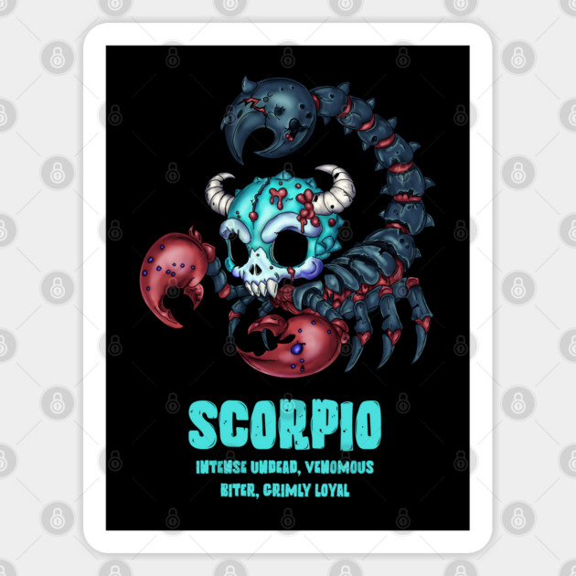 Scorpio Zombie Sticker by H. R. Sinclair