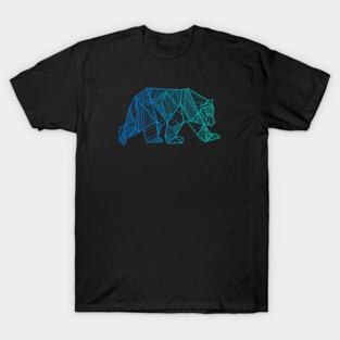Geometric Bear Wild Alaska Mountain Animal Hipster Gay Bear | BearlyBrand T-Shirt