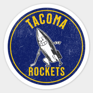 Defunct Hockey Team Tacoma Rockets Hockey Vintage Hockey Sticker