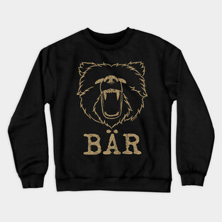 German Bear (Bär) Woof Grizzly Bear Grr | Gay Bear | BearlyBrand Crewneck Sweatshirt