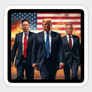 Elon Trump RFK Sticker