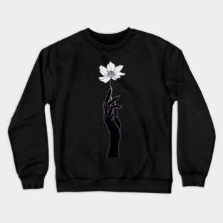 black flower Crewneck Sweatshirt