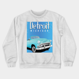 Detroit Michigan travel poster Crewneck Sweatshirt