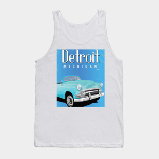 Detroit Michigan travel poster Tank Top