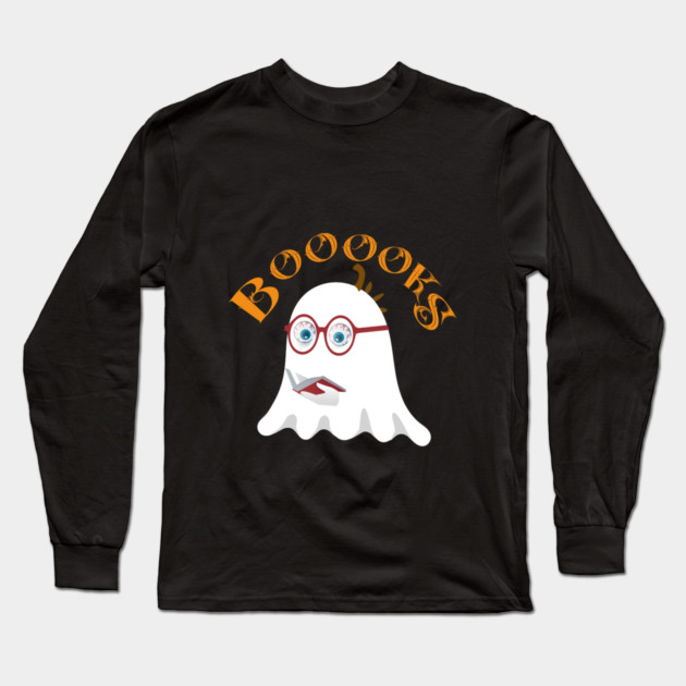 Ghost Books Long Sleeve T-Shirt by Db Printed