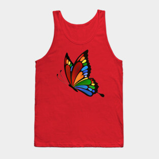 Rainbow Butterfly Tank Top