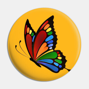 Rainbow Butterfly Pin