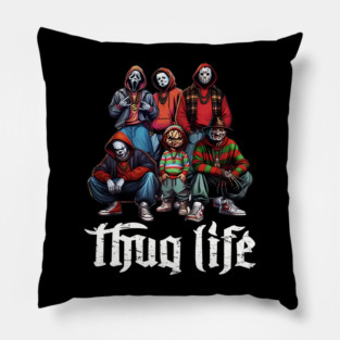Thug Life Gangster Movie Halloween Vintage Pillow
