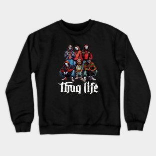 Thug Life Gangster Movie Halloween Vintage Crewneck Sweatshirt