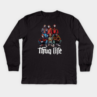Thug Life Gangster Movie Halloween Vintage Kids Long Sleeve T-Shirt
