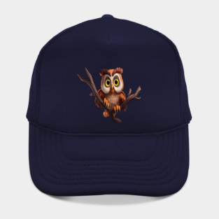 Majestic Owl Illustration T-Shirt Hat