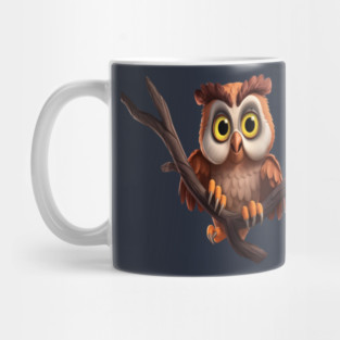 Majestic Owl Illustration T-Shirt Mug