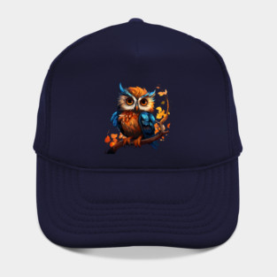 Majestic Owl Illustration T-Shirt Hat